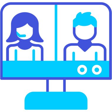 video konferans simge vektör çizim