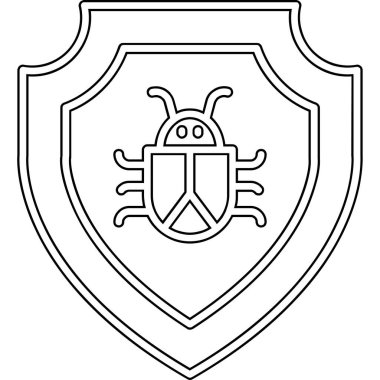 Hata vektörü illüstrasyon tasarımlı güvenlik kalkanı