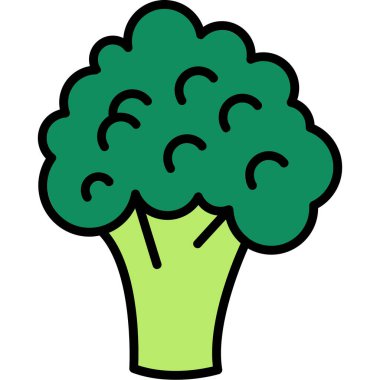 Brokoli. Web simgesi basit illüstrasyon