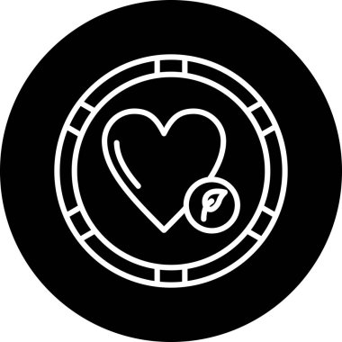 Kalp simgesinin vektör illüstrasyonu