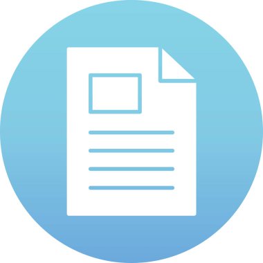 Belge. Web simgesi basit illüstrasyon