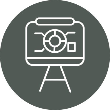 Bir kamera simgesinin vektör illüstrasyonu