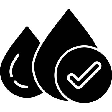 Su damlası. Basit simge