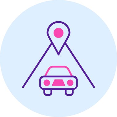 Harita. Web simgesi basit illüstrasyon