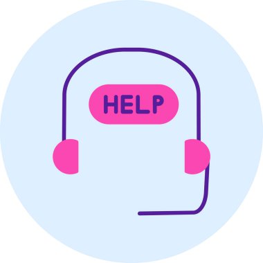 Yardım edin! Web simgesi basit illüstrasyon