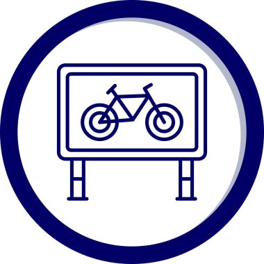 Bisiklet simgesinin vektör illüstrasyonu