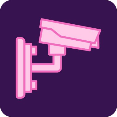 Gözetim fotoğraf makinesi simge vektör çizim