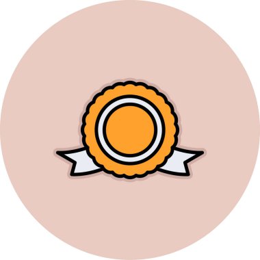 Madalya ikonu. Web için ödül vektör simgelerinin özet çizimi