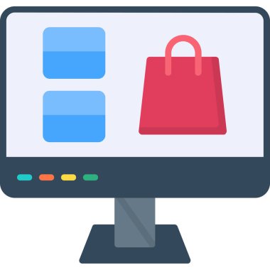 alışveriş ekommerce çevrimiçi simgesi