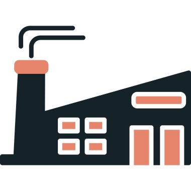 Fabrika simgesi vektör illüstrasyonu