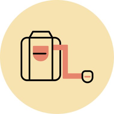 Bir içecek simgesinin vektör illüstrasyonu