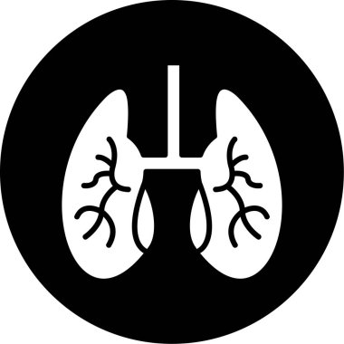 Akciğerler simgesi, basit tarzı