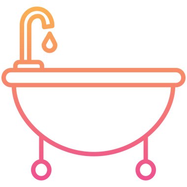 Duş. Web simgesi basit illüstrasyon