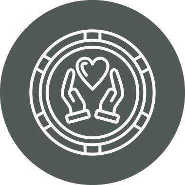 Bir kalp simgesinin vektör illüstrasyonu