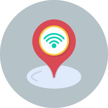 konum pin simgesi düz biçimli