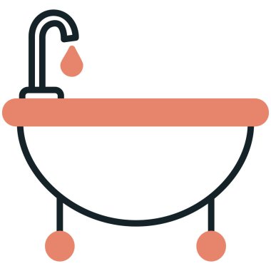 Küvet ikonu. vektör illüstrasyonu