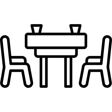 Koltuk mobilyası ikonu ana hatları vektörü. Mobilya. mobilya