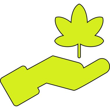 Yaprak. Web simgesi basit illüstrasyon