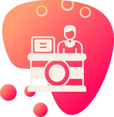 video konferans simgesi, vektör illüstrasyonu