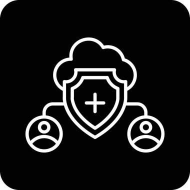 Koruma ve sağlık simgesinin vektör illüstrasyonu