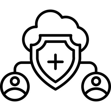 Koruma simgesi vektör illüstrasyonu