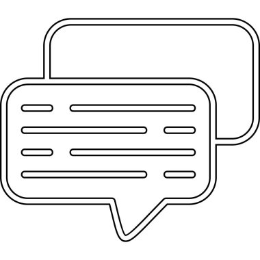 konuşma balonu mesaj simgesi vektör çizim tasarım