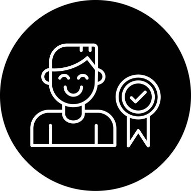 rozet vektör çizgisi simgesi, dekor