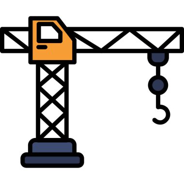 Vinç vinç simgesi. Beyaz arkaplanda izole edilmiş web tasarımı için vinç vektör simgesi