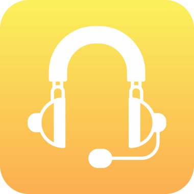 kulaklık simgesi vektör illüstrasyonu