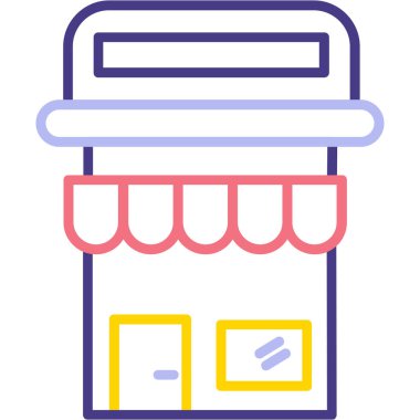 Alışveriş web simgesi basit tasarım