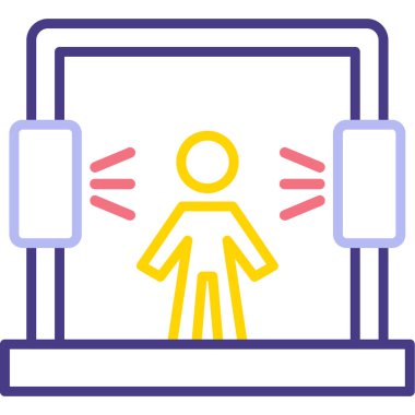 Dizüstü bilgisayarı olan adam vektör çizimi