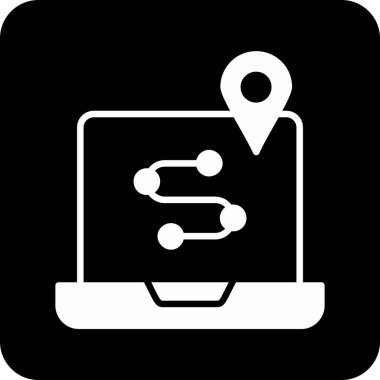 konum simgesi, vektör çizimi