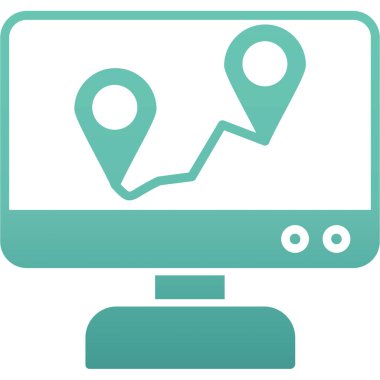 Harita işaretleyici. Basit resimleme