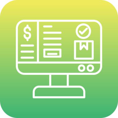 Güzel Hesap Makinesi Satır Vektörü Simgesi