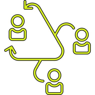 Bir grup insanın vektör çizimi