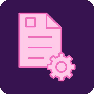 Belge. Web simgesi basit illüstrasyon