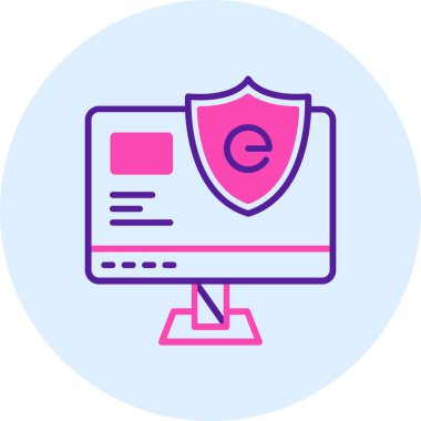 Veri koruması. Web tasarımı basit illüstrasyon