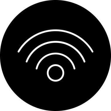 Kablosuz ağ simgesi soyut bir grupta izole edildi