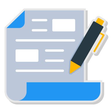 kağıt belge vektör illüstrasyonu