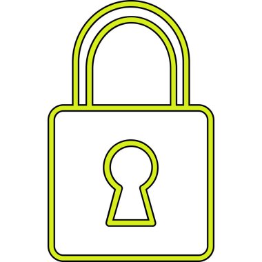 kilit vektör simgesi modern basit illüstrasyon