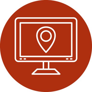 harita PIN simge vektör çizim