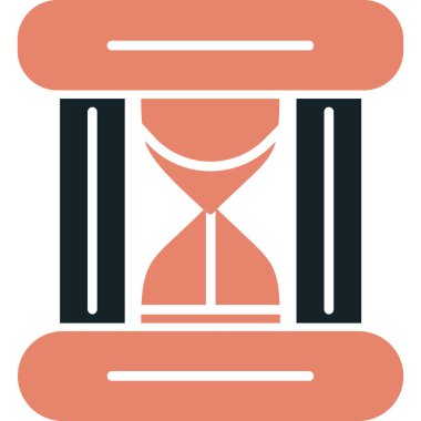 Kum saati ikonu. Web için kum vektörü simgelerinin özet çizimi