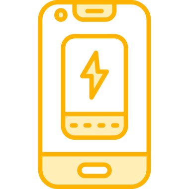 Bir cep telefonu simgesinin vektör illüstrasyonu