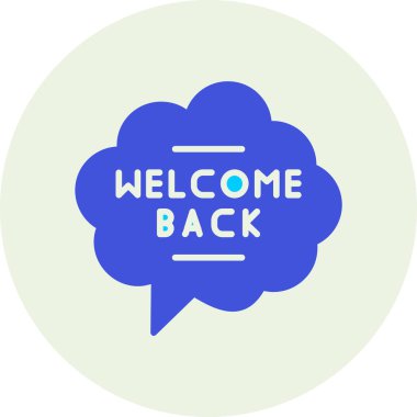 Okula hoş geldin kartı, vektör illüstrasyonu