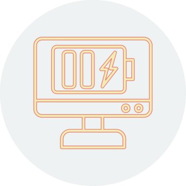 Güç çizgisi simgesinin vektör illüstrasyonu