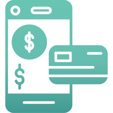 Mobil bankacılık vektör çizim