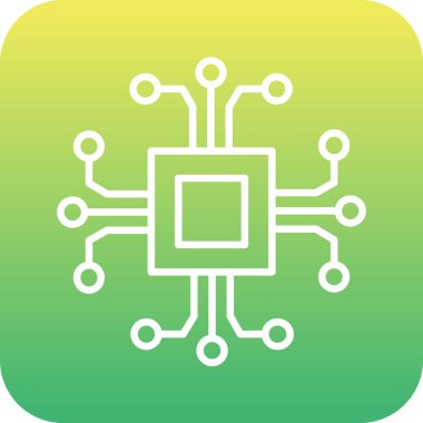 benzersiz çip çizgisi vektör simgesi