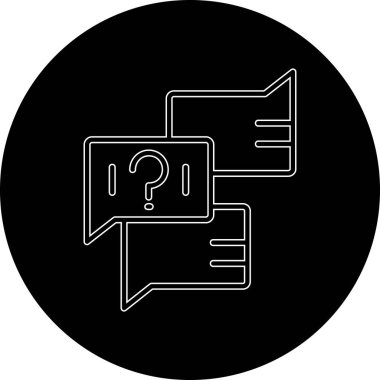 Konuşma balonu simgesinin illüstrasyon simge tasarım