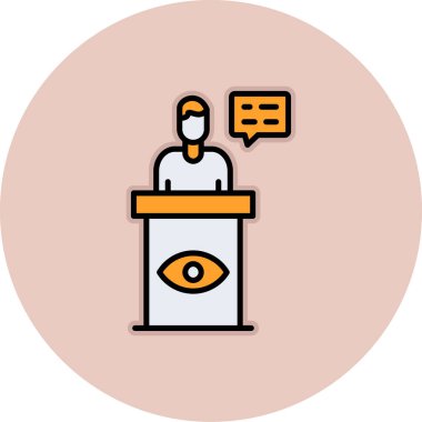 Ortasında dizüstü bilgisayarı olan bir adamın vektör çizimi.