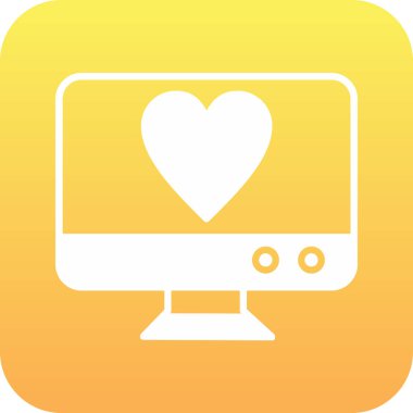 Aşk ikonu, vektör illüstrasyonu. düz tasarım biçimi